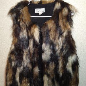 Vintage Havana faux fur vest